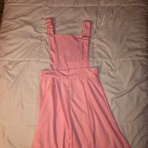 Baby pink overall dress